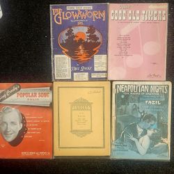 X5 Antique & Vintage Music Sheets 