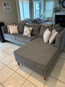 Grey Sectional couch from Living Spaces