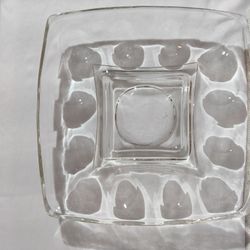 Vintage Square Deviled Egg Platter in excellent condition with minimal wear due to age. 