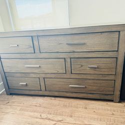 Darvin 6 drawer bedroom dresser with vanity mirror