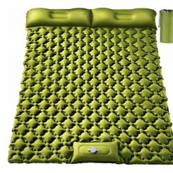 Camping Sleeping Pad,Double Sleeping Pad Self Inflating 4" Extra-Thick For 2 Person
