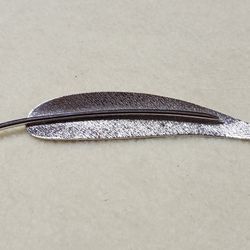 Silver Feather Brooch 
