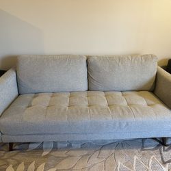 Live Well 77" Grey Fabric Sofa