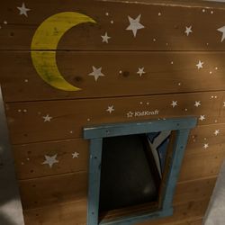 KidKraft Wooden Playhouse / Tent with Climbing Wall