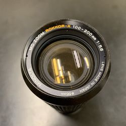 Minolta 100-200mm F5.6 MD Zoom ROKKOR-X Camera Lens