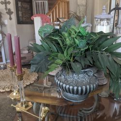 Faux Plant And Candle Sticks. Different Prices 