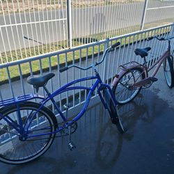 Beautiful beach cruisers