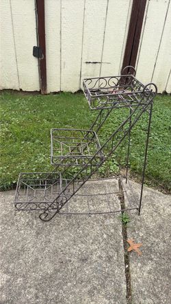 Old metal plant stand