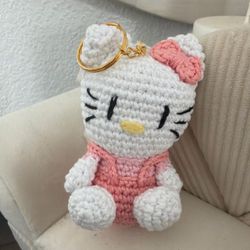 Hello Kitty Crochet Keychain