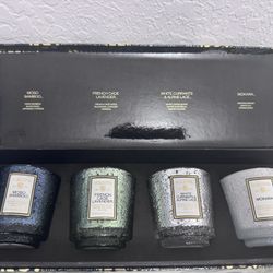 New Voluspa Pedestal Candle Gift Set. 4 Candles. 2.5 oz