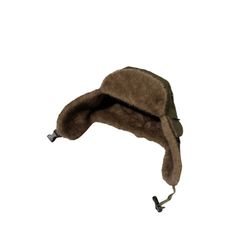 Olive green Siberian fur hat