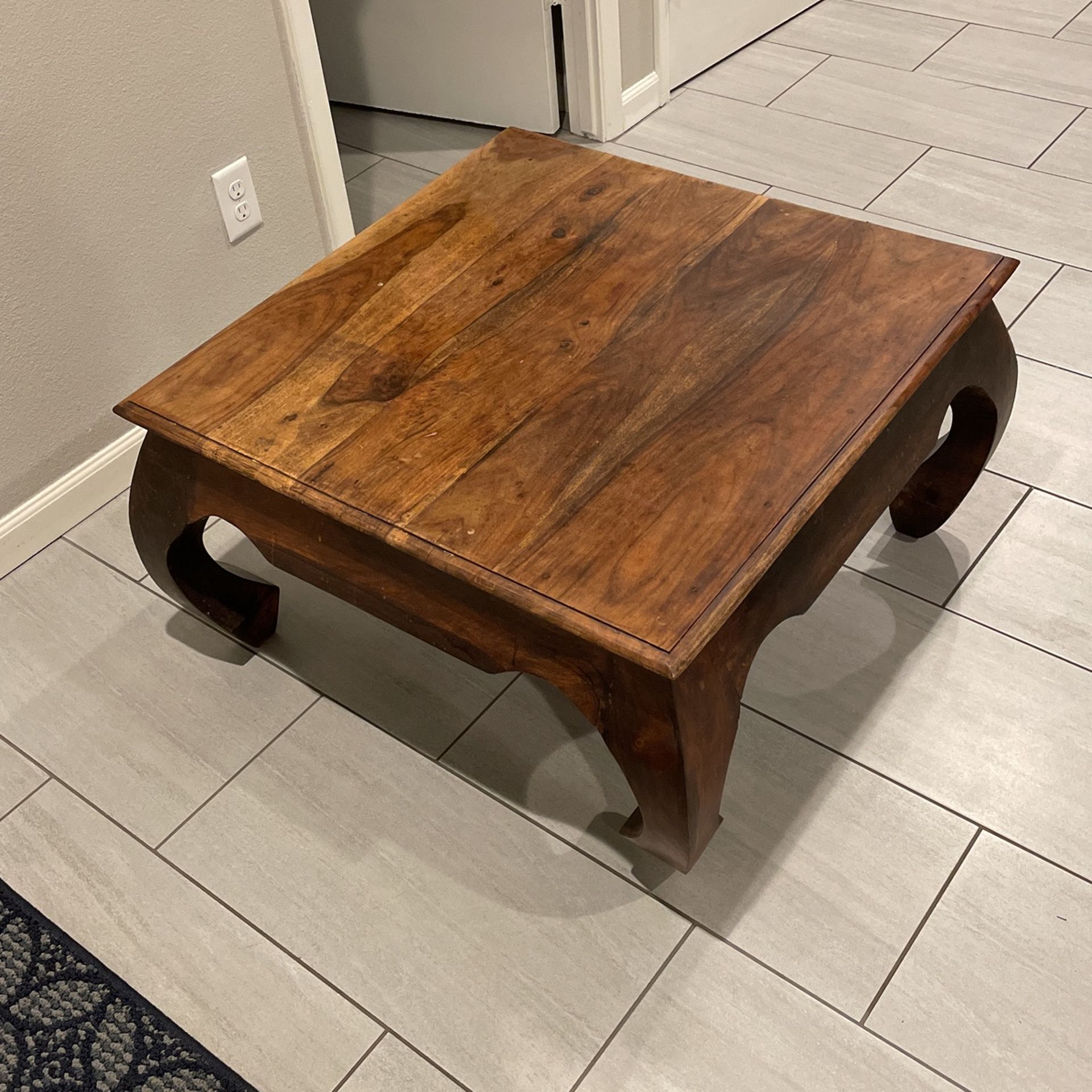 32” Square Wood Coffee Table