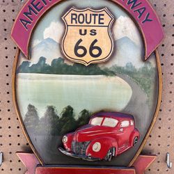 New Vintage Route 66 Sign (wood)