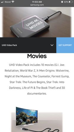 Samsung 1 tb hard drive and uhd movie 🎥 pack 🍿