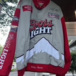 Coors Light Sterling Marlin Jacket. Large.  Nascar. Jeff Hamilton Collection 