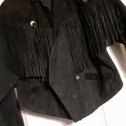 Fringe suede jacket .medium, like new condition