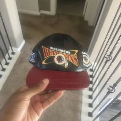 Vintage Leather Redskins SnapBack