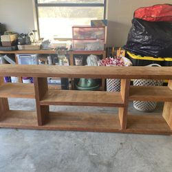 solid wood mill cut cedar long shelf