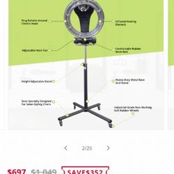Orbiting Hair Dryer Hair Color Processor, Salon Hair Dryers