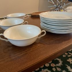 Set Of Nine Cups And Saucers 