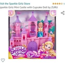 New Little Girls Sparkle Girlz Mini Castle With Cupcake Doll Princess Casa De Muneca Nueva Jugete Toys Jugetes