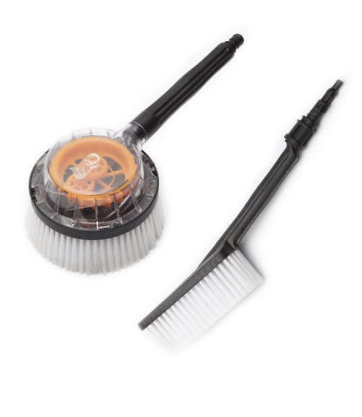 Rotating car wash brush kit for pressure washer cleaning