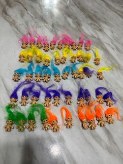 60 Mini Troll Dolls, PVC Vintage Trolls Mini Action Figures 1”
