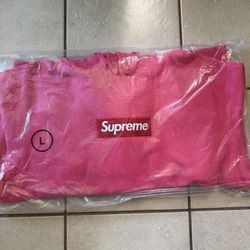 Supreme Box Logo Pink Hoodie Size Large