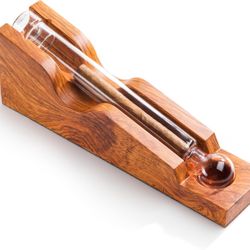 Cigar Humidor Aroma Diffuser - Premium Wood & Glass Tube Set Design | Flavor Infusion System | Moisturizing & Freshness Preservation, Cigar Gifts for 