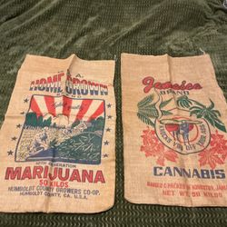 Decorative Cannabis Burlap Bags