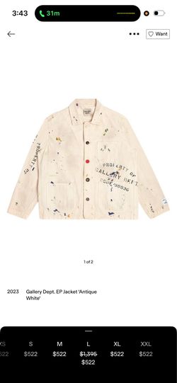 Gallery Dept paint splatter jacket