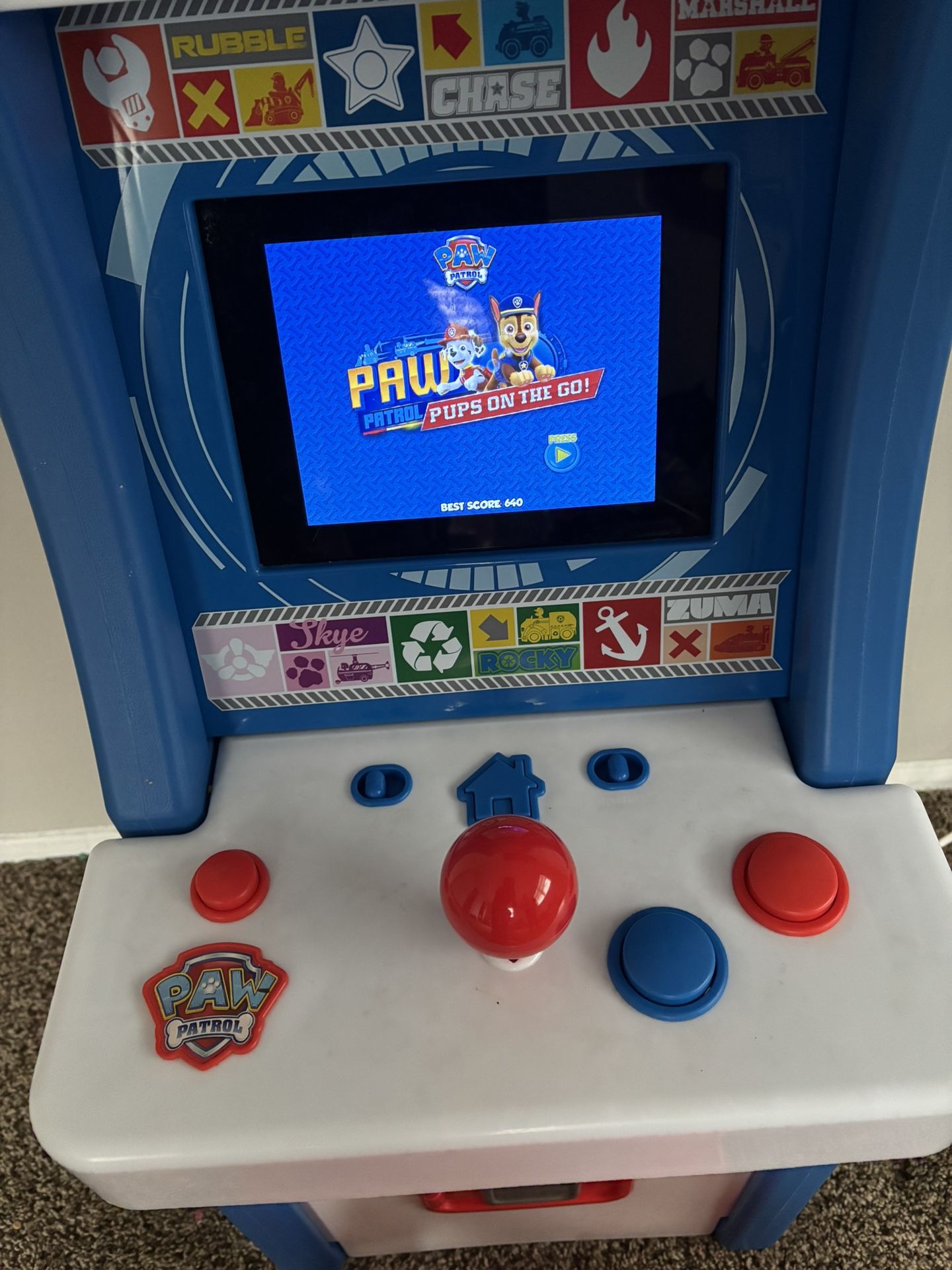 Paw Patrol Arcade Game With Toy Box And 2 Step Stools