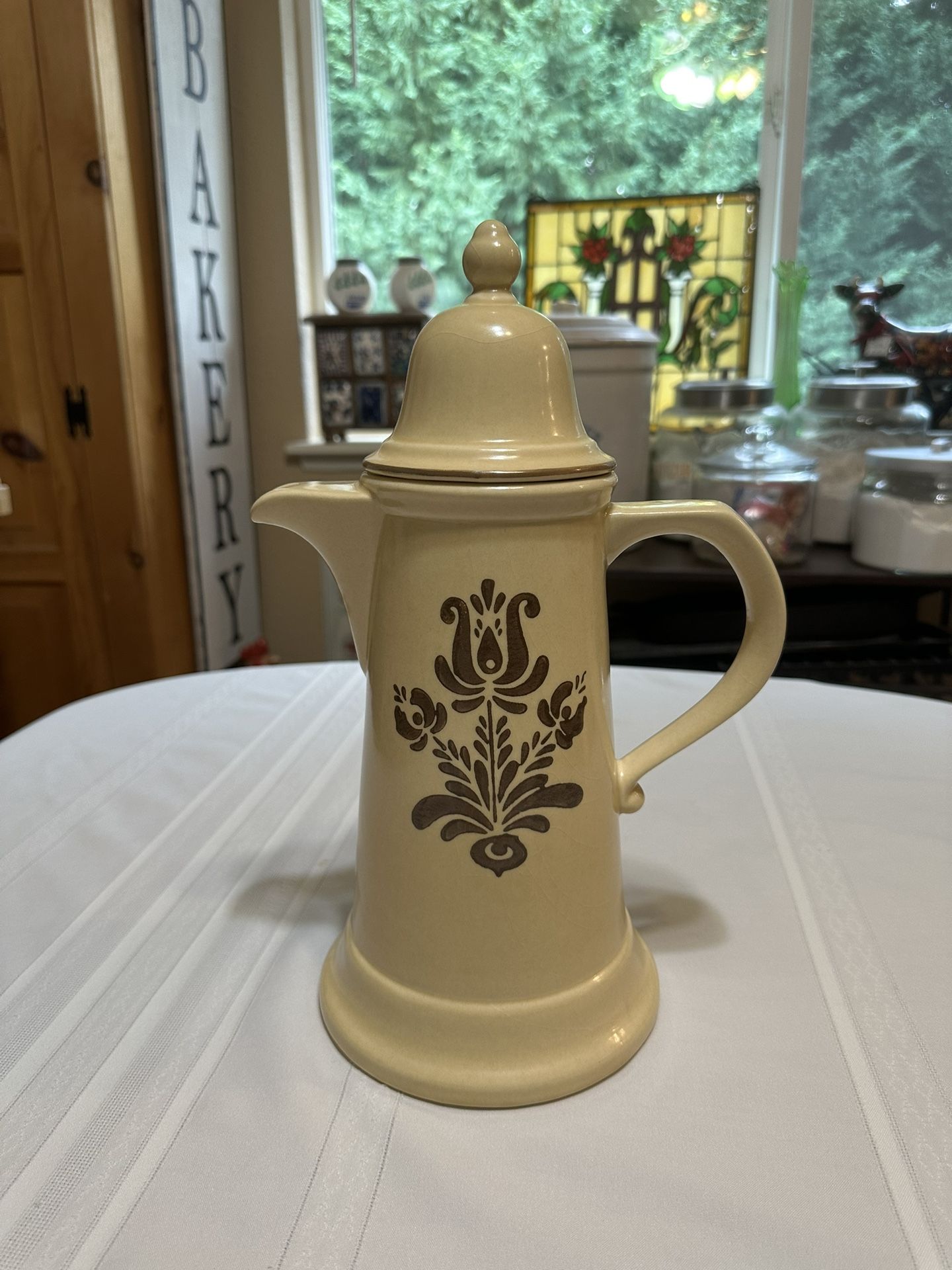 Vintage Pfaltzgraff Village Coffee Tea Carafe