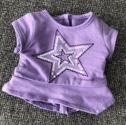 American Girl purple star t shirt with sequins