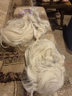 2 blonde wigs
