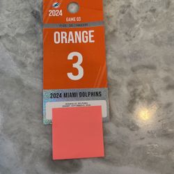 Orange Parking Pass 