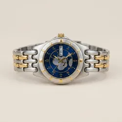 Mickey Mouse Blue Dial Two-Tone Metal Bracelet Watch