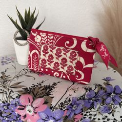 Vera Bradley Twirly Birds Keyring ID Wallet Retired