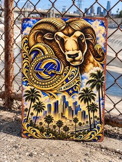 Los Angeles Rams Metal Tin Sign