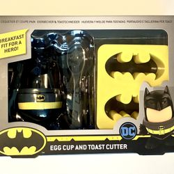 Batman Egg Cup And Toast Cutter