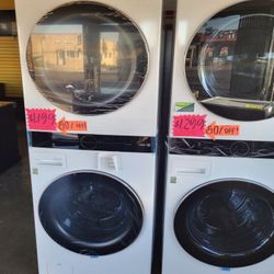 LG ThinQ WashTower Single Unit Front Load Washer 4.5 Cubic Feet  AND  Gas Dryer 7.4 Cubic Feet Q6