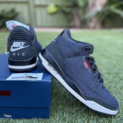 Jordan Retro 3 x Levi’s Indigo Blue Size 9.5