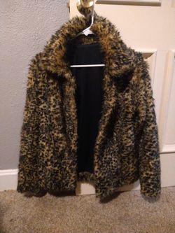 Wet Seal Faux Leopard Coat