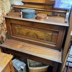 Antique Victorian Eastlake Drop Front Desk
