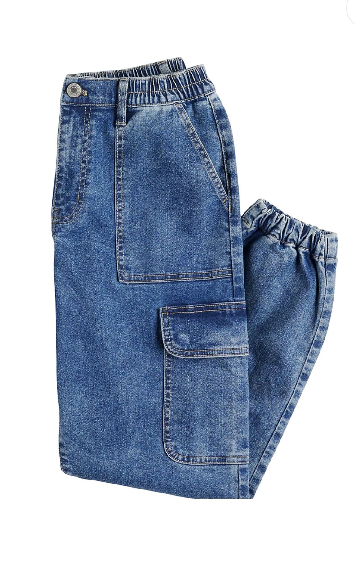 Juniors' SO® High Rise Cargo Jogger Mom Jeans Size 9