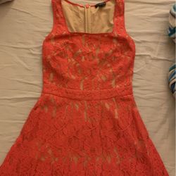 Peach Lace Dress