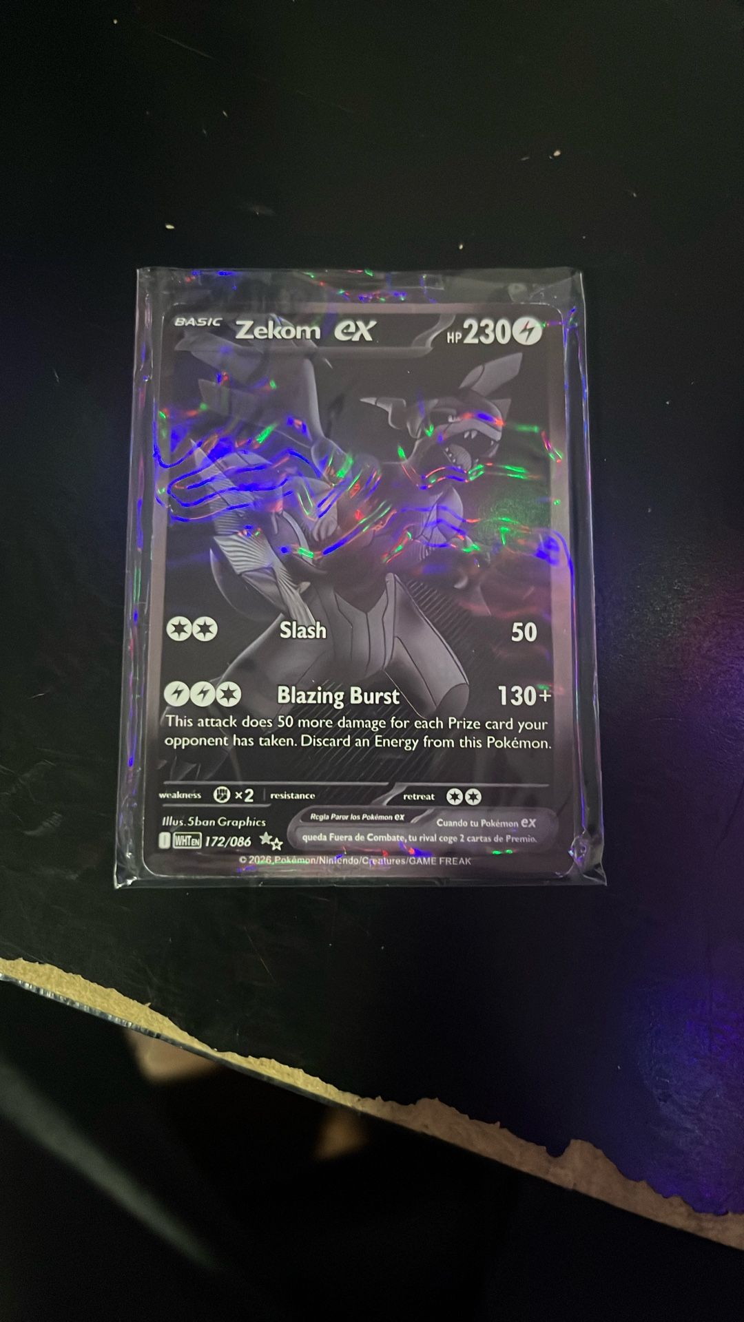 Scarlett And Violet Black Bolt Zekrom Ex Rare 