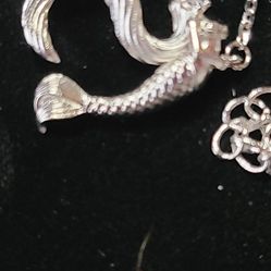 Sterling Silver Mermaid Necklace 