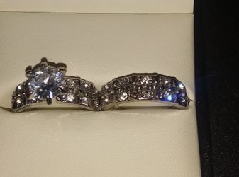 18kt gold plated engagement ring sets