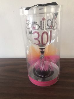 Wine Birthday glass “30”